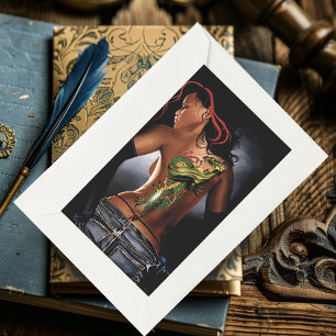 Fett Fantasie Drache Tattoo Frau Rechteckiger Aufkleber