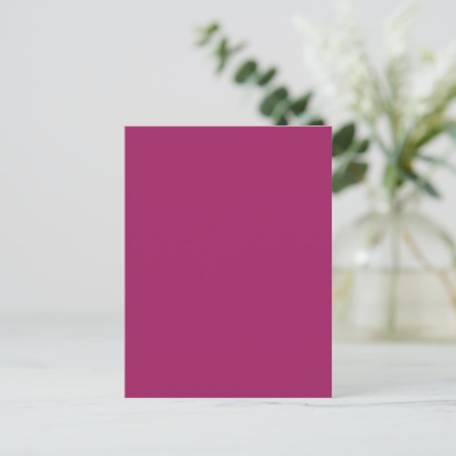 Fett Farbe Block Wedite - Magenta Ankündigungspostkarte (Stehend Vorderseite)