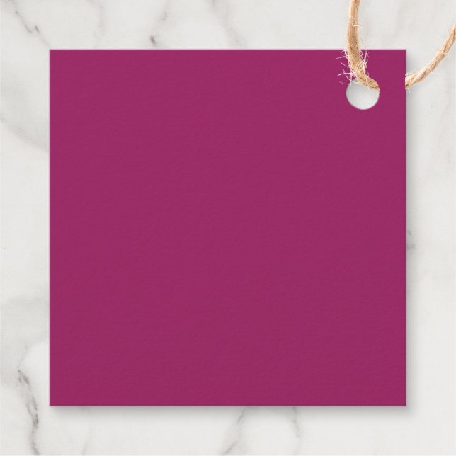 Fett Farbe Block Wedite - Magenta Geschenkanhänger (Rückseite)