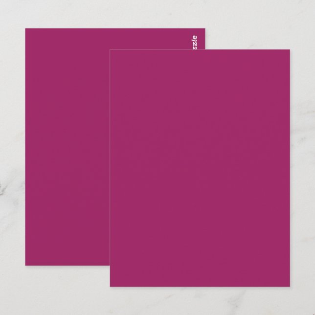 Fett Farbe Block Wedite - Magenta Postkarte (Vorne/Hinten)