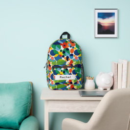 Fett & farbenfroh Backpack im Stil von Matisse Bedruckter Rucksack