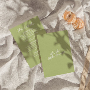 Fett farbenfrohe Retro Funky Modern Wedding Detail Begleitkarte