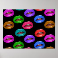 Fett farbige Lippenstift-Lippen