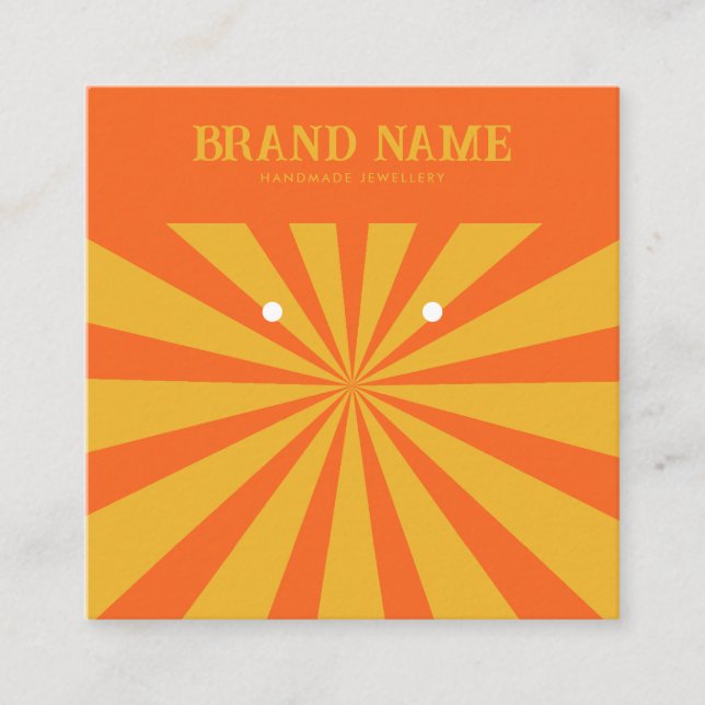 Fett farbige Star Modern Ohrringe Display Card Quadratische Visitenkarte (Vorderseite)