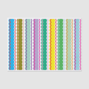 Fett farbiger Regenbogen Einfache Scallop Streifen Seidenpapier