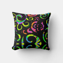 Fett farbiger Swirl Modernes Drehkissen