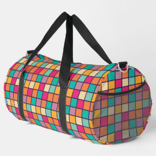 Fett farbiges Patchwork Duffle Bag
