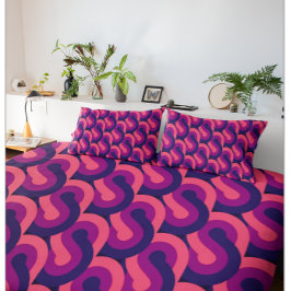 Fett farbiges rosa Lila blaues Muster Kissenbezug