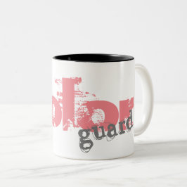 Fett-Farbwächter-Textdesign Zweifarbige Tasse