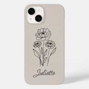 Fett floral line Art Minimalistisch Case-Mate iPhone 14 Hülle