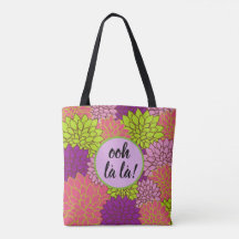 Fett Floral Ooh la la la la / Monogramm Pink Lila