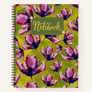 Fett floral Watercolor Notebook künstlerisches Des Notizbuch