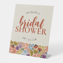 Fett florales Brautparty oder Hochzeit Sockelschild