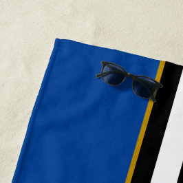 Fett Forest Green Blue White Black Racing Streifen Strandtuch