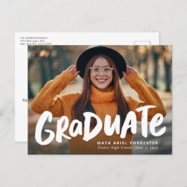 Fett Foto Abschluss Postkarte Einladung