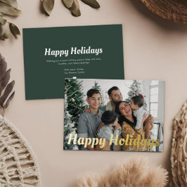 Fett Foto Happy Holidays Message Folien Feiertagskarte