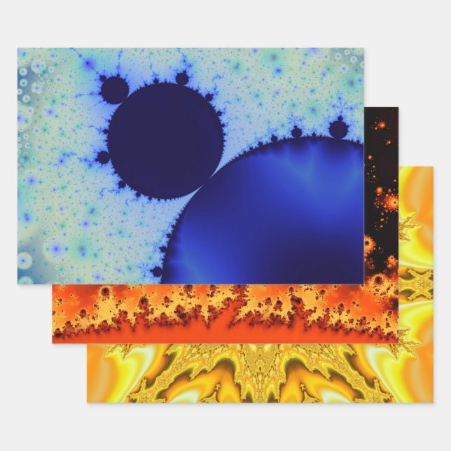 Fett-Fraktale-Wrapping-Paper-Set Geschenkpapier Set (Set)