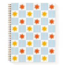 Fett geblümtes, gestreiftes, kariertes Notizbuch -