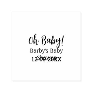 Fett gedruckter einfacher blauer Oh Baby Baby Show Permastempel