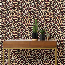 Fett gedrucktes Leopardenmuster Braun Schwarz Beig