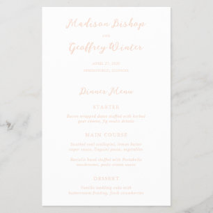 Fett gedrucktes Skript Pfirsich Elegantes Budget-H Flyer