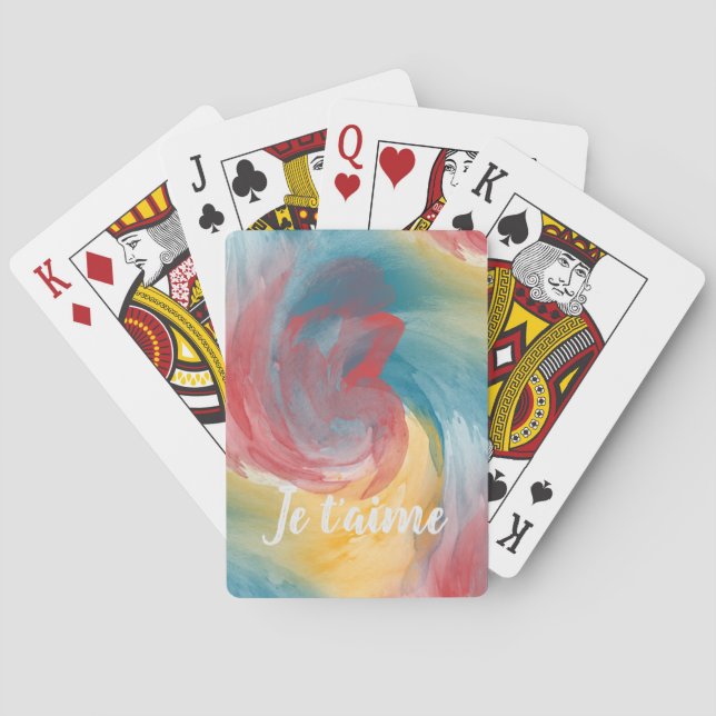 Fett gefärbte Krawatte Farbfarben Farbfarbenfroh W Spielkarten (Rückseite)