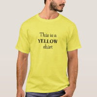 Fett gelber Farbslogan T - Shirt