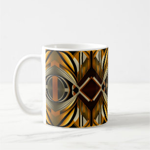 Fett geometrisches Design aus Gold und Black Geo Kaffeetasse