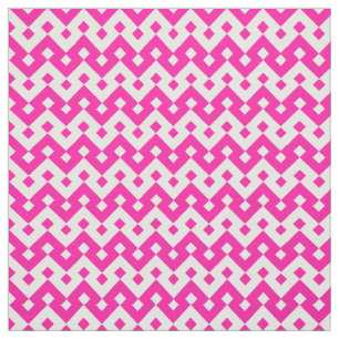 Fett geometrisches Rosa und weiße Backenstoffe Stoff