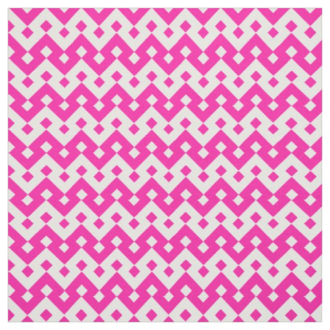 Fett geometrisches Rosa und weiße Backenstoffe Stoff (Muster)