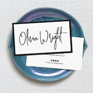 Fett geschriebenes Schriftzeichen, modern weiß Ber Visitenkarte