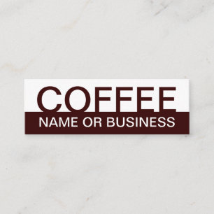 fett gestaltete KAFFEE-Farbe Mini Visitenkarte