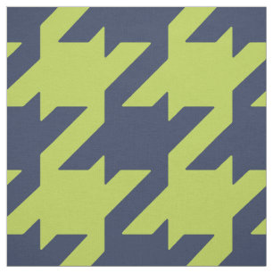 Fett gewachsenes und grünes Hahnentrittmuster Stoff