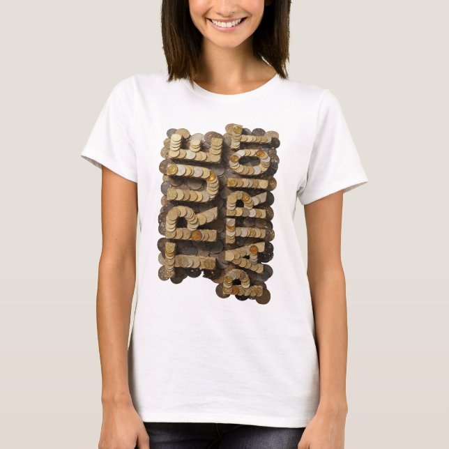 Fett Gold GELD Moderne Gestaltung T-Shirt (Vorderseite)