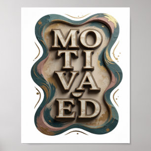 Fett Gold MOTIVIERTES Künstlerisches Motiv Poster