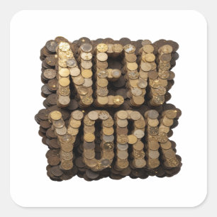 Fett Gold NEW YORK Aufkleber Grafik