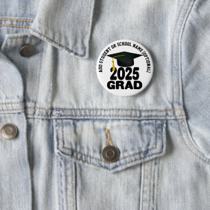 Fett Grad-Abschluss 2025 Button