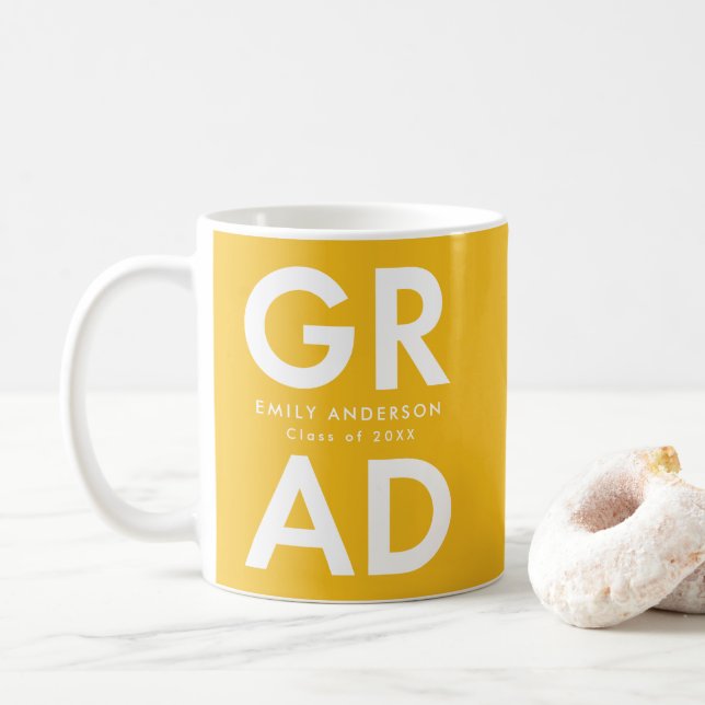 Fett-Grad-Gelb-Abschluss Kaffeetasse (Mit Donut)