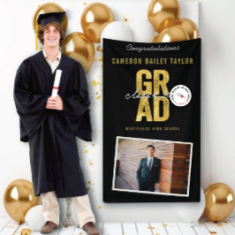 Fett-GRAD-Klasse der Foto-Graduationspartei 2025 Banner
