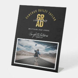 Fett-GRAD-Klasse der Foto-Graduationspartei 2025 Sockelschild