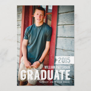 Fett Grad Typ Foto Graduation Party Einladung