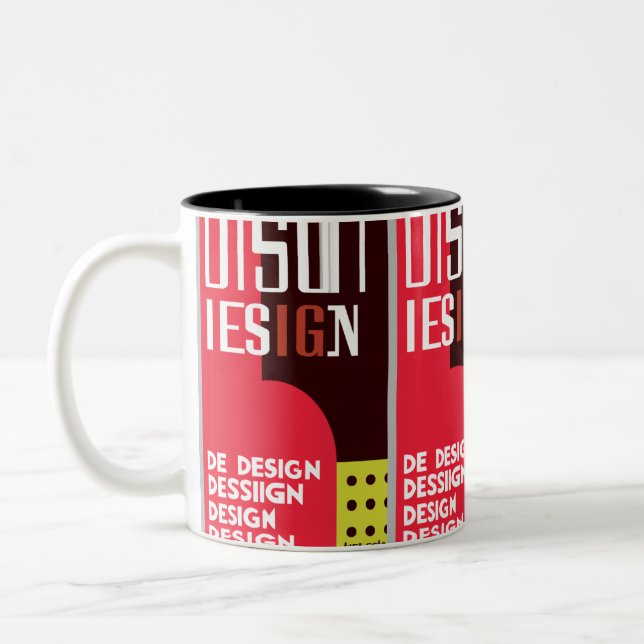 Fett-Grafikdesigner-Tasse Zweifarbige Tasse (Links)