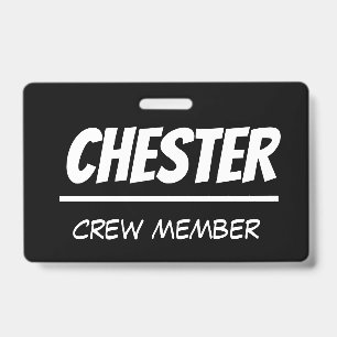 fett, grafisch - Mitglied der Crew, Freiwilliger e Ausweis