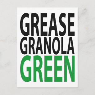 Fett, Granola, GREEN! Postkarte