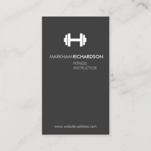Fett graue/weiße Personal Trainer Business Card Visitenkarte