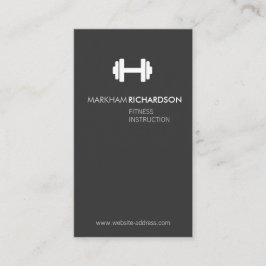 Fett graue/weiße Personal Trainer Business Card Visitenkarte