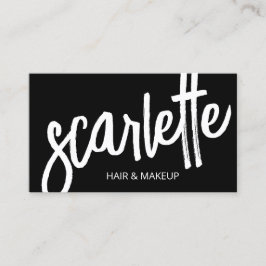 Fett handgeschriebenes Brush Script Black Beauty Visitenkarte