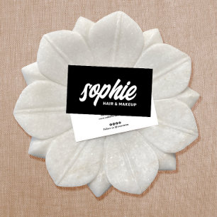 Fett handgeschriebenes Brush Script Black Beauty Visitenkarte