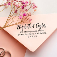 Fett handschriftlich Hochzeitspaare Rücksendeadres