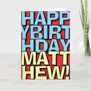 Fett Happy Birthday Benutzerdefinierter Name Gebur Karte